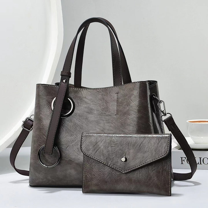 Damen praktische Schultertasche mit abnehmbarer Clutch Nord Taschen