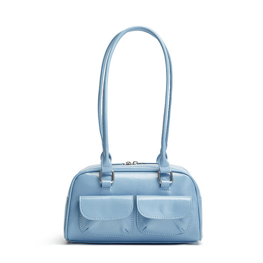 Damen Handtasche mit praktischen Taschen und glänzender Oberfläche Nord Taschen