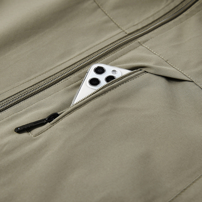 Herren Atmungsaktive Softshell-Utilityweste mit hohem Stehkragen, wasserabweisender Außenlage und mehrfachen Reißverschlusstaschen Nord Taschen
