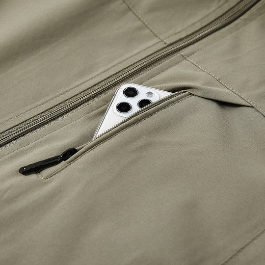 Herren Atmungsaktive Softshell-Utilityweste mit hohem Stehkragen, wasserabweisender Außenlage und mehrfachen Reißverschlusstaschen Nord Taschen
