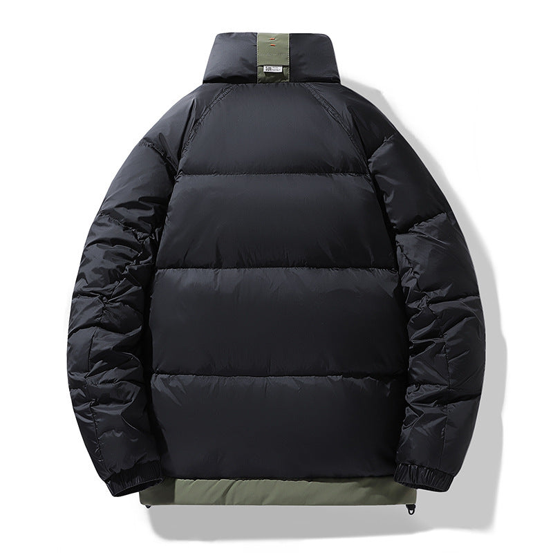 Herren Steppjacke mit hohem Kragen und winddichter, wasserabweisender Isolierung Nord Taschen