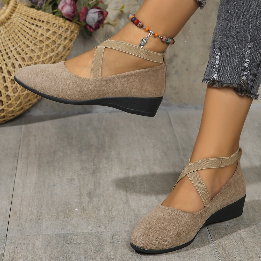 Damen modische und komfortable Ballerinas mit Glitzerelementen