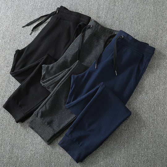 Herren Slim-Fit Fleece-Jogginghose mit elastischem Bund, Kordelzug und gekämmter Innenseite Nord Taschen