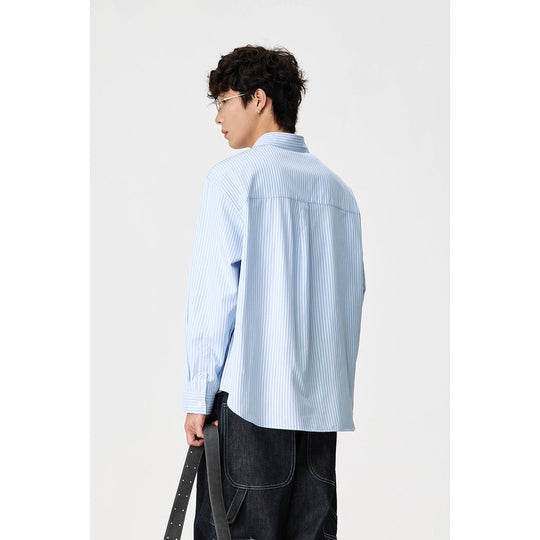 Damen Oversize-Hemdbluse mit Kentkragen, Brusttasche und gerundetem Saum Nord Taschen