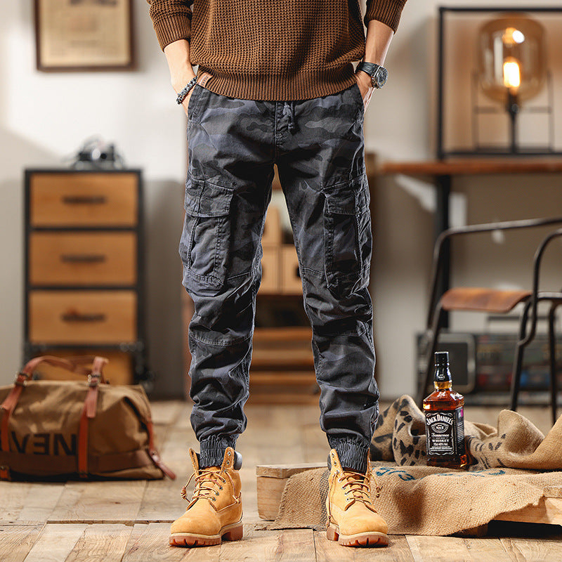 Herren Cargohose im Jogger-Stil mit Tunnelzug elastischen Bündchen und Mehrfachtaschen Nord Taschen