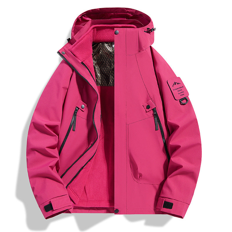 Damen Wasserabweisende Softshell-Funktionsjacke mit verstellbarer Kapuze, winddichter Membran und schrägen Reißverschlusstaschen Nord Taschen