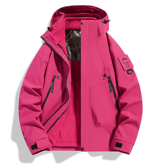 Damen Wasserabweisende Softshell-Funktionsjacke mit verstellbarer Kapuze, winddichter Membran und schrägen Reißverschlusstaschen Nord Taschen