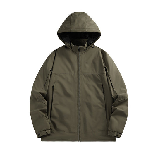 Herren Wasserabweisende Softshelljacke mit Kapuze, winddicht und atmungsaktiv Nord Taschen