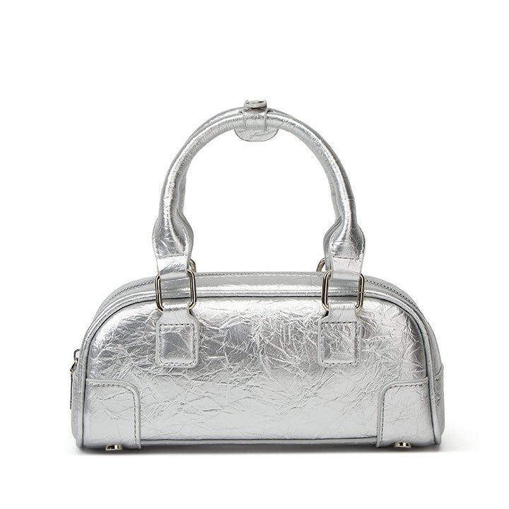Damen Hobo-Tasche mit glänzender Oberfläche und stilvollen Akzenten Nord Taschen