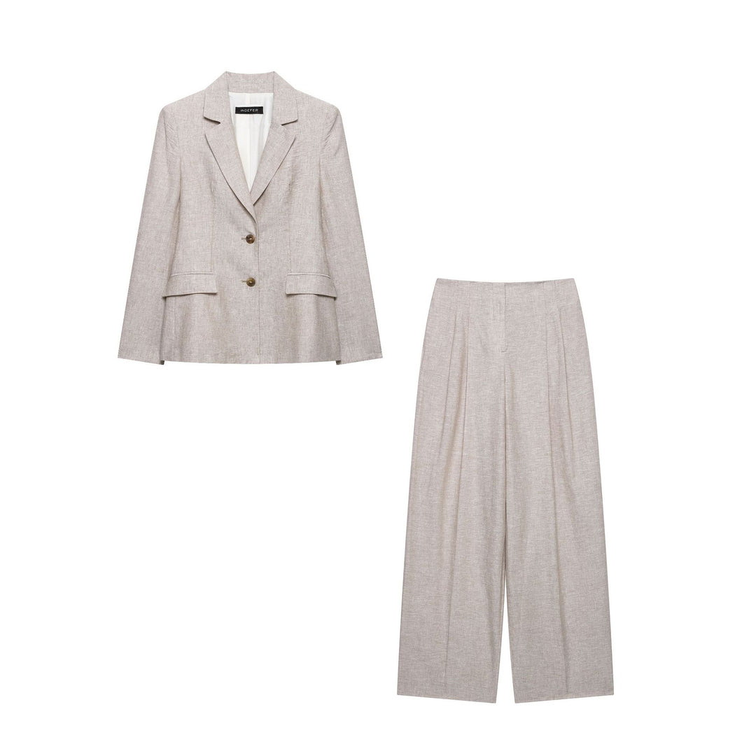Damen Hochtaillierte Culotte-Palazzohose mit Bügelfalte und weitem Bein Nord Taschen