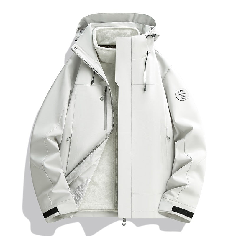 Herren Wetterfeste Softshelljacke mit Fleece‑Innenfutter, verstellbarer Kapuze & Reißverschluss‑Brusttasche Nord Taschen