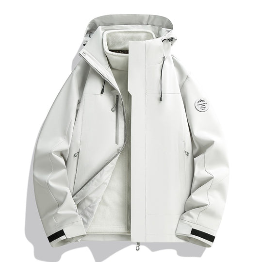 Herren Wetterfeste Softshelljacke mit Fleece‑Innenfutter, verstellbarer Kapuze & Reißverschluss‑Brusttasche Nord Taschen