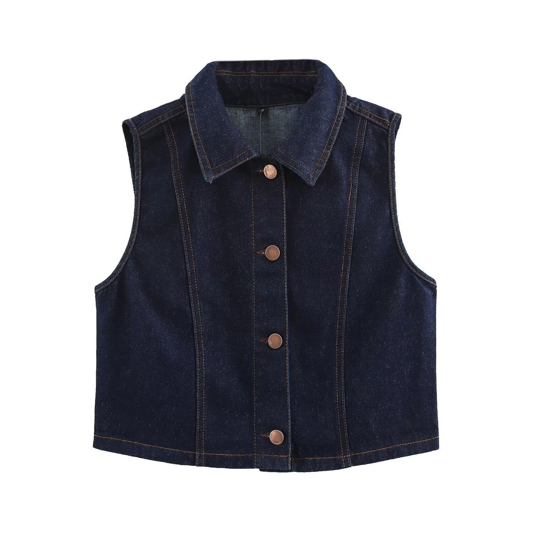 Damen Langer Jeans-Midirock mit hoher Taille, Frontschlitz und rohem Saum Nord Taschen