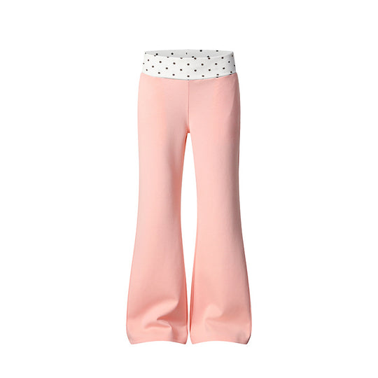 Damen Flared-Loungehose mit Umschlagbund und Sternmotiv Nord Taschen
