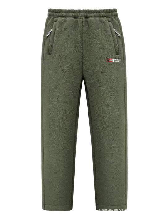 Damen Bequeme Thermo-Fleece-Jogginghose mit Gummibund und Reißverschlusstaschen Nord Taschen