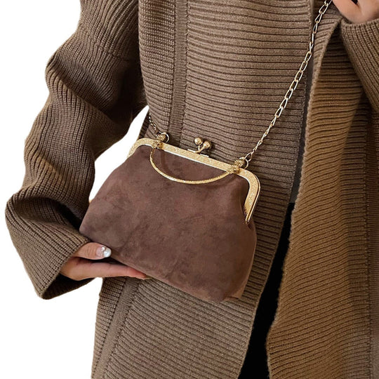 Damen elegante Clutch-Tasche mit Kettenriemen und floralem Verschluss Nord Taschen