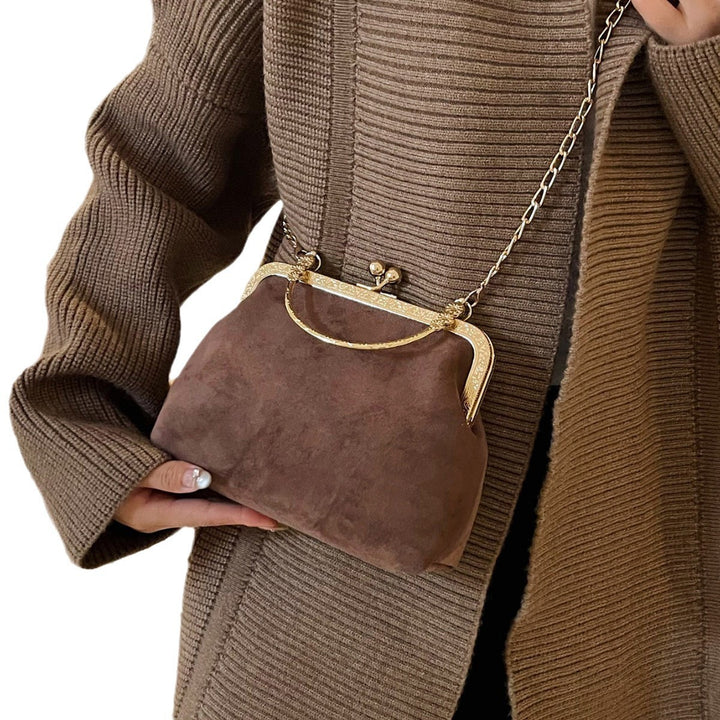 Damen elegante Clutch-Tasche mit Kettenriemen und floralem Verschluss Nord Taschen