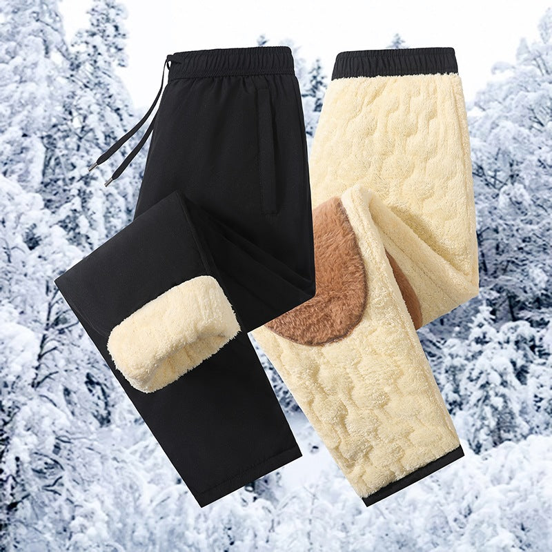 Herren Gefütterte Thermo-Softshell-Joggpant mit Teddyfutter & Kordelbund Nord Taschen