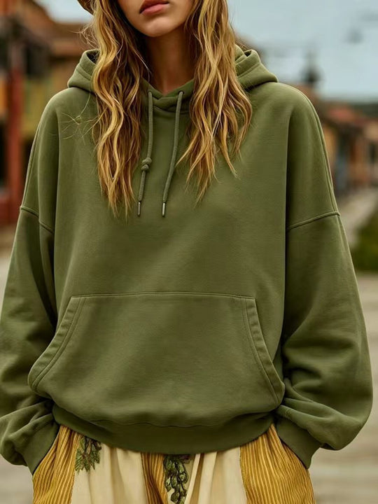 Damen Oversize-Kapuzenpullover mit Kängurutasche und Relaxed-Fit Nord Taschen