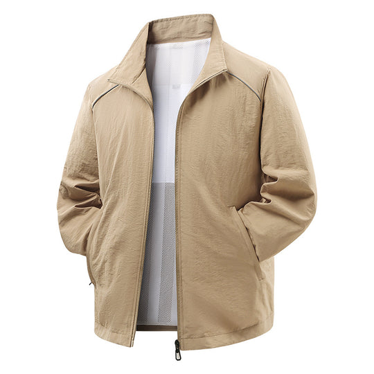 Herren Leichte Wind- und Regenjacke mit Mesh-Innenfutter und reflektierenden Schulterpaspeln Nord Taschen