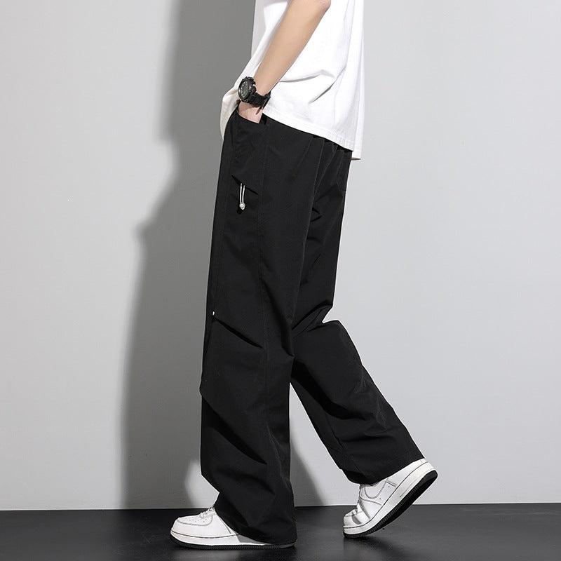 Herren Utility-Cargo-Loungehose mit Tunnelzugbund, Mehrfachtaschen & weitem Bein Nord Taschen