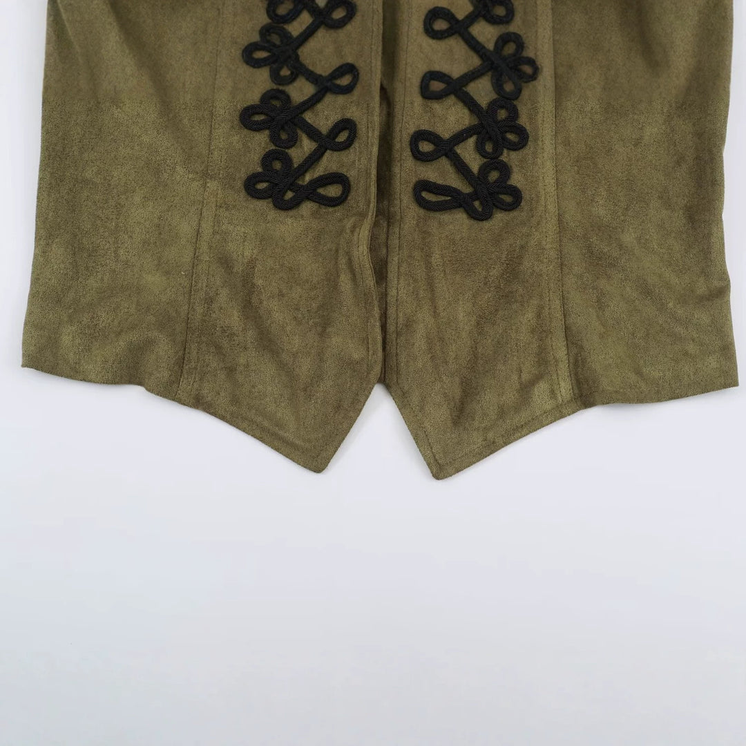 Damen Cropped Veloursimitat‑Jacke mit dekorativen Kordelfröschen Nord Taschen