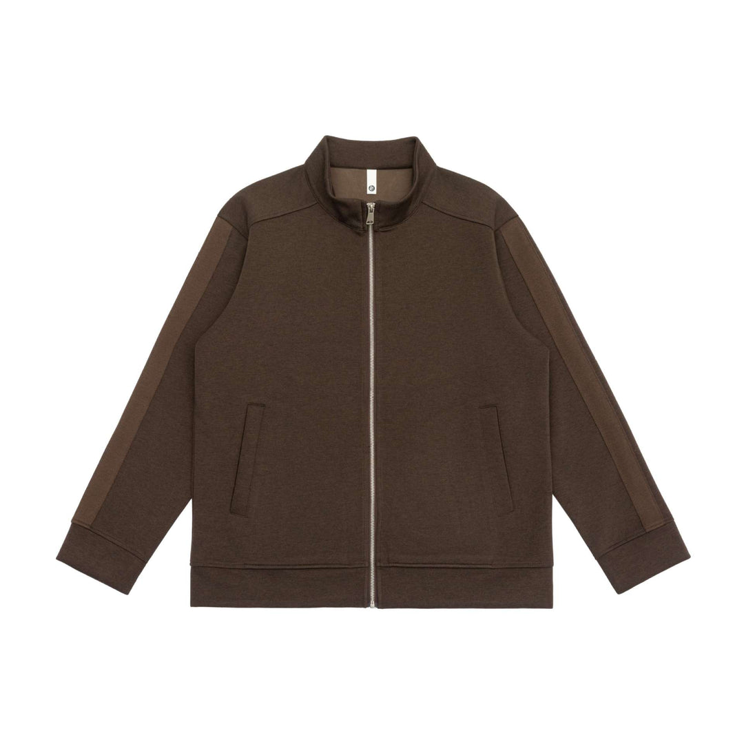 Herren Sweatjacke mit Stehkragen, durchgehendem Reißverschluss und kontrastierten Ärmeleinsätzen Nord Taschen