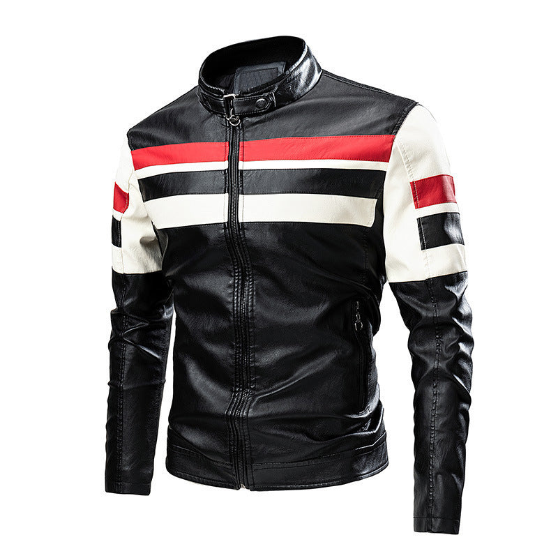Herren Modische Bikerjacke im Retro-Stil Nord Taschen