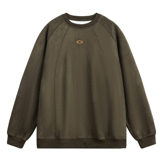 Unisex Oversize Rundhals-Sweatshirt mit Raglanärmeln, dekorativen Nahtpanelen und minimalistischer Logo-Stickerei Nord Taschen