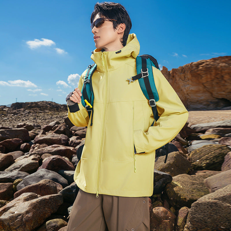 Herren Softshell-Outdoorjacke mit Kapuze, winddicht und wasserabweisend Nord Taschen