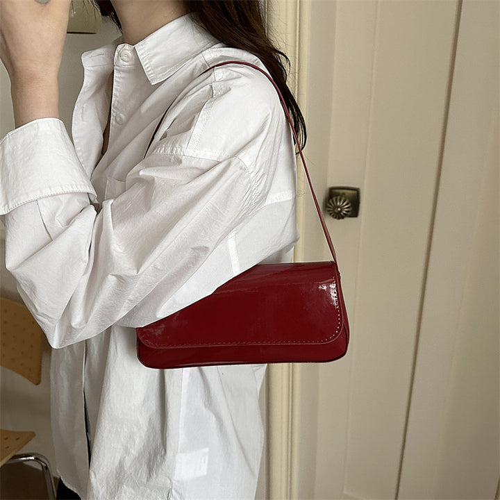 Damen elegante Lackleder Umhängetasche Nord Taschen