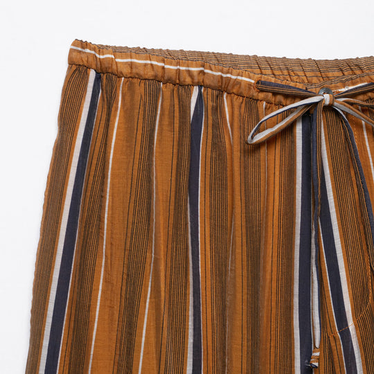 Damen Weite Palazzo‑Hose mit Tunnelzugbund und vertikalem Streifenjacquard Nord Taschen