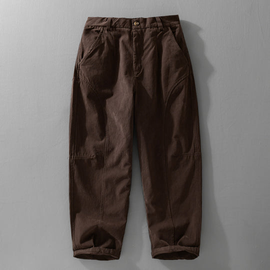 Herren Lockere Cargohose im Utility‑Stil mit verstärkten Kniepaneelen und konischem Bein Nord Taschen