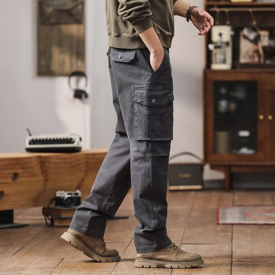 Herren Robuste Relaxed-Fit Cargohose mit verstärkten Knien und Mehrfach-Taschen Nord Taschen