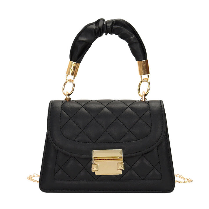 Damen Clutch-Tasche mit geflochtenem Tragegriff und hochwertiger Steppverarbeitung Nord Taschen