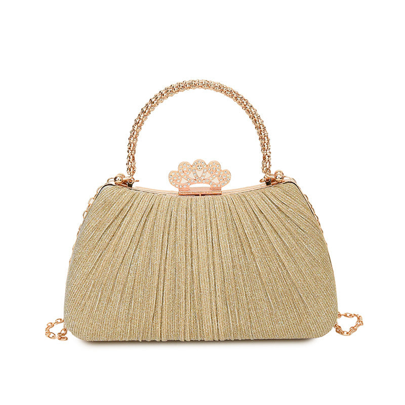 Damen Glamouröse Clutch-Tasche mit funkelndem Kettenhenkel Nord Taschen