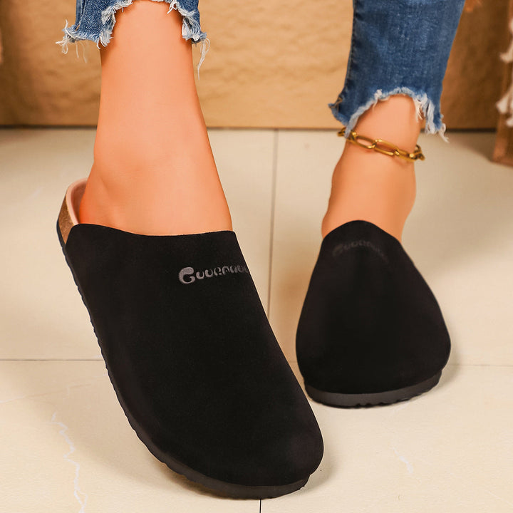 Damen Bequeme Clogs aus weichem Wildleder mit anatomisch geformtem Fußbett