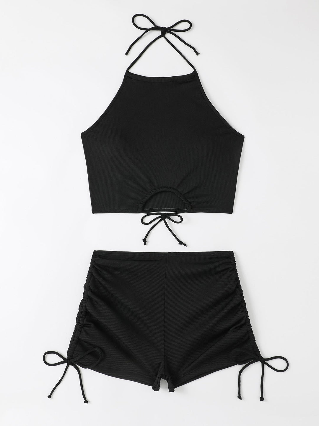 Damen Freizeit-Bikini-Set mit Raffungen
