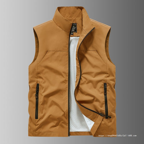 Herren Atmungsaktive Utility‑Weste mit Mesh‑Futter, wind- & wasserabweisender Außenlage & Reißverschlusstaschen Nord Taschen