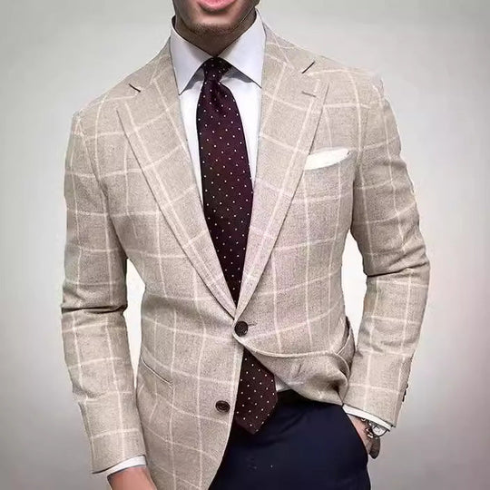 Herren eleganter Leinenblazer mit schmalem Schnitt - Vittorelli