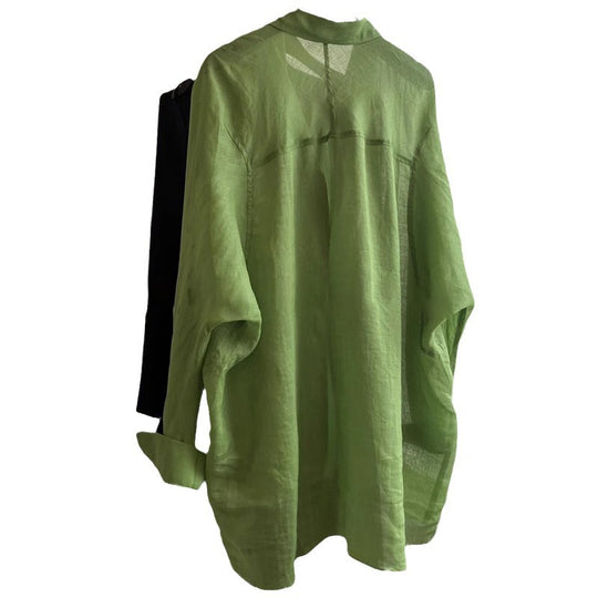 Damen Leichte und luftige Bluse aus reinem Leinen Nord Taschen