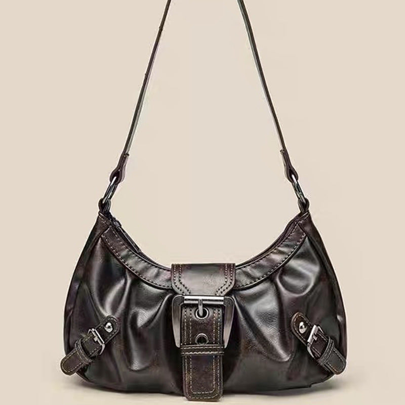 Damen Hobo-Tasche mit modischem Faltendesign und elegantem Gürtelschnallenverschluss Nord Taschen