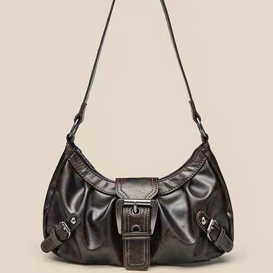 Damen Hobo-Tasche mit modischem Faltendesign und elegantem Gürtelschnallenverschluss Nord Taschen