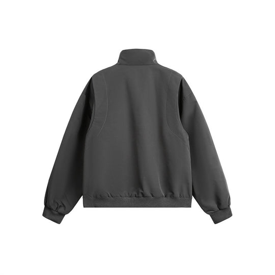 Herren Urbaner Microfaser-Blouson mit Stehkragen, verdeckter Knopfleiste und Reißverschlusstaschen Nord Taschen