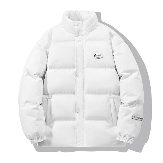 Herren Oversize-Steppjacke mit hohem Stehkragen und Druckknopffront Nord Taschen