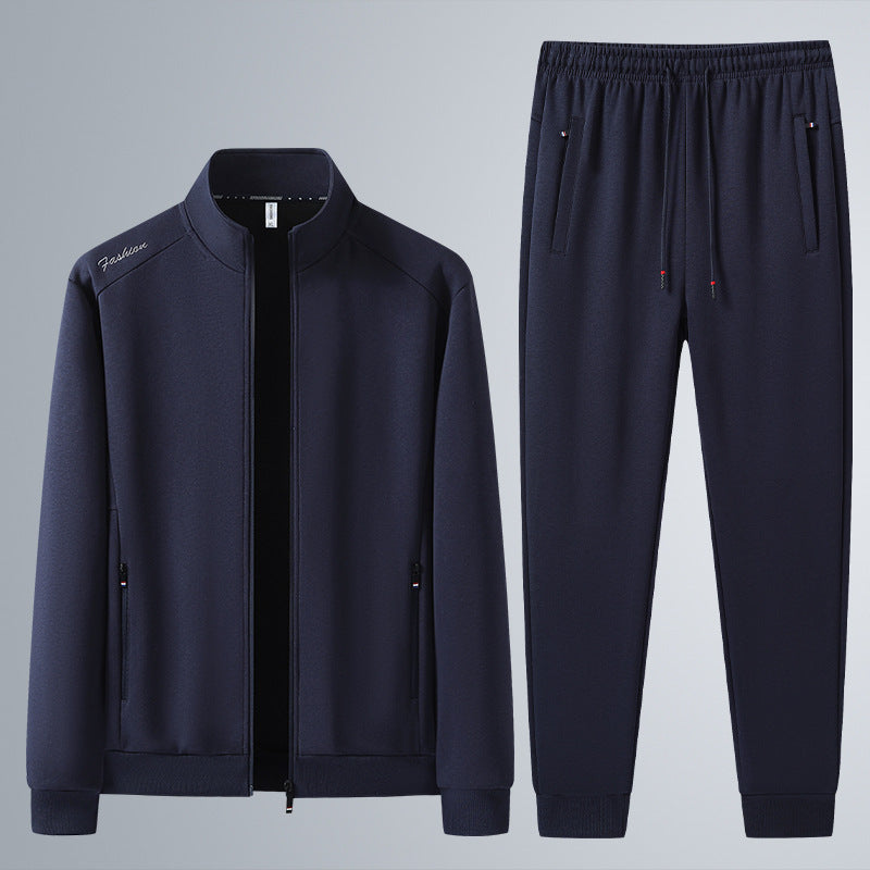 Herren Zweiteiliges Sport-Lounge-Set mit Stehkragen, verdecktem Reißverschluss & Kordelbund Nord Taschen