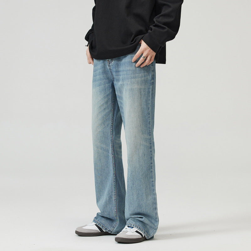 Herren Ausgestellte Vintage-Jeans mit weitem Bein, tiefem Bund und extra langer Länge Nord Taschen
