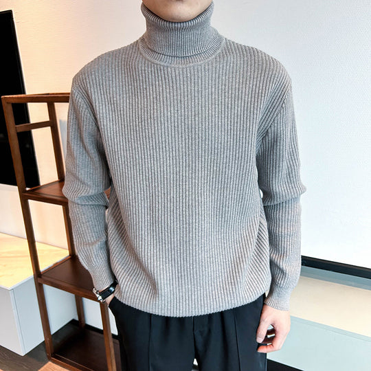 Herren Strickpullover mit hohem Kragen Nord Taschen
