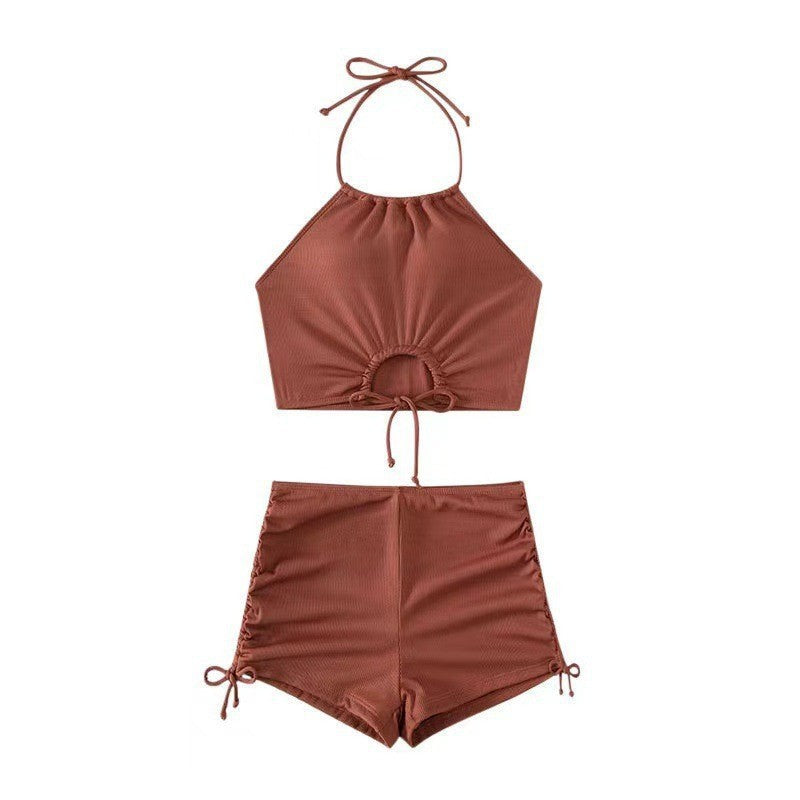 Damen Freizeit-Bikini-Set mit Raffungen