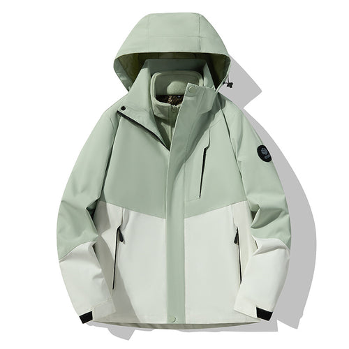 Herren Softshell-Outdoorjacke mit abnehmbarer Fleece‑Innenlage, verstellbarer Kapuze und wasserabweisenden Reißverschlüssen Nord Taschen